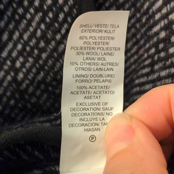 Lucky Brand Black Striped Double Breasted Jacket Size S - Picture 8 of 9